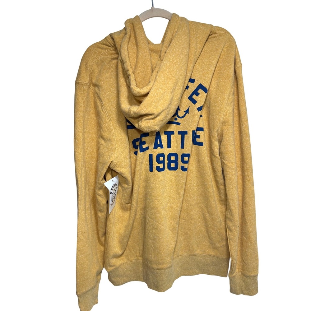 Roots of Fight Ken Griffey Jr Seattle 1989 Hoodie Mustard Yellow Mens Large - Picture 2 of 5